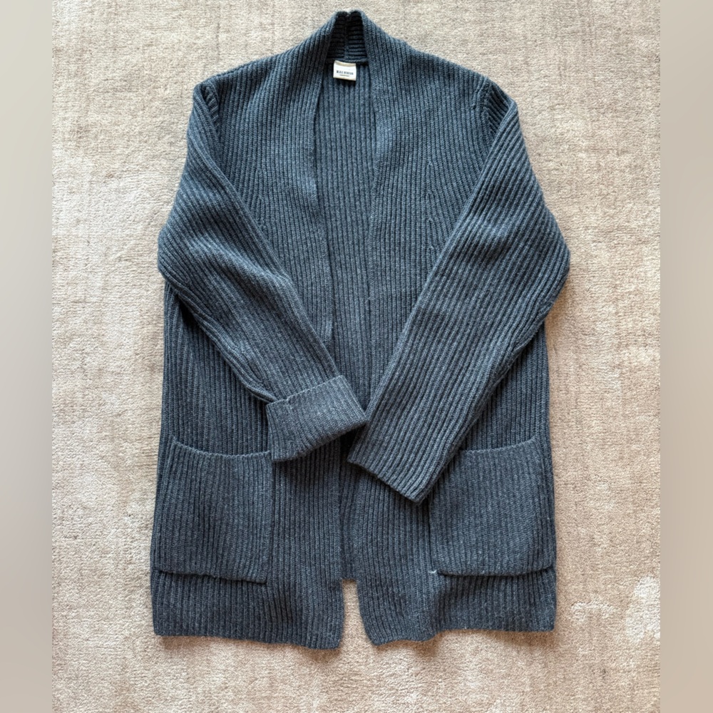 Baldwin Gray Ribbed Open Cardigan